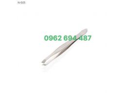 Kềm Nghĩa N.503 - Nhíp Nhổ Lông Mày Đầu Xéo Inox Cao Cấp